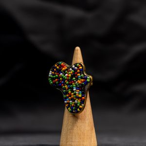 BEAD AND BRASS RING