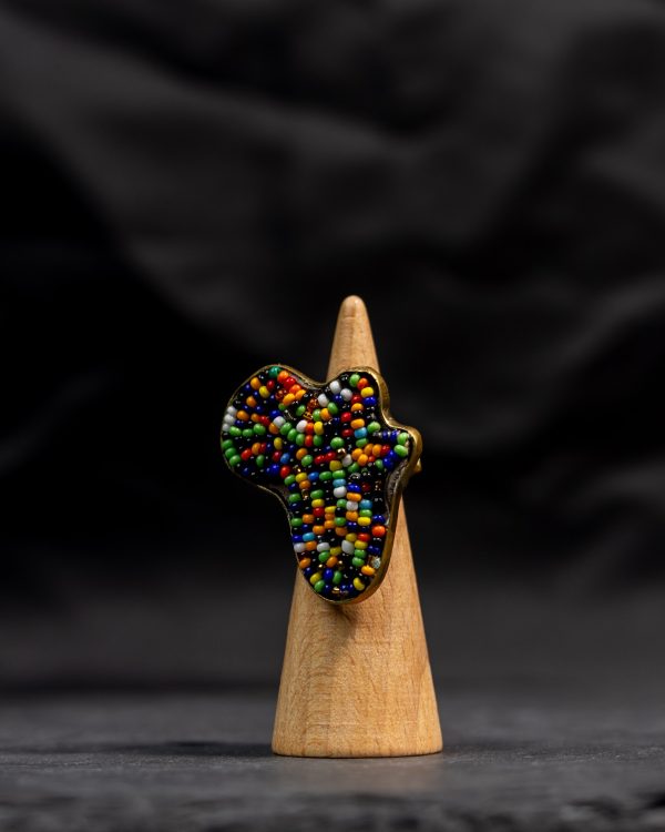 BEAD AND BRASS RING
