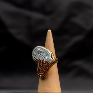 BEAD AND BRASS RING