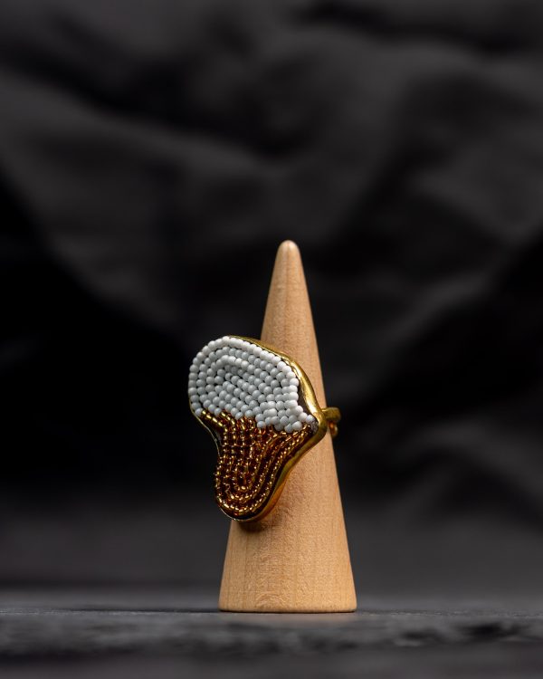 BEAD AND BRASS RING