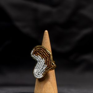 BEAD AND BRASS RING