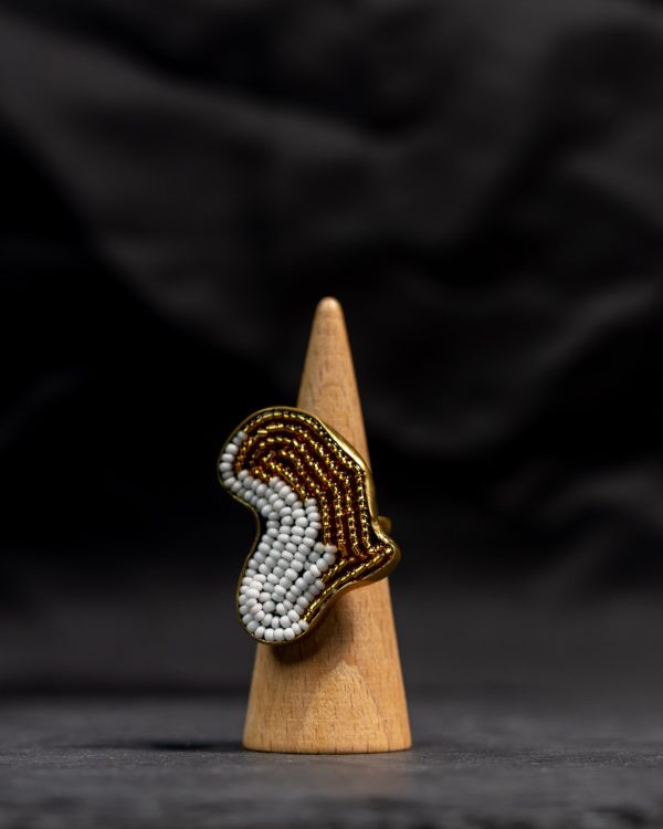 BEAD AND BRASS RING