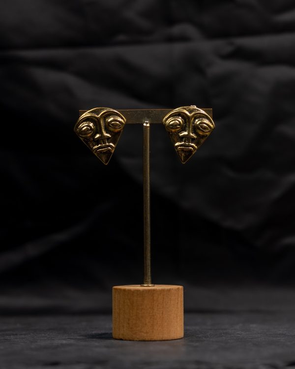 BRASS MASK EARING